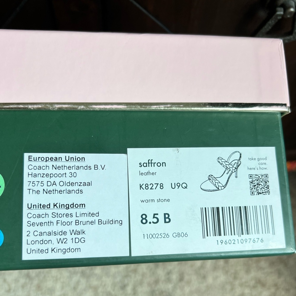 KATE SPADE New York Braided Saffron Leather Nude Slingback Sandal US 8.5 NEW - Picture 11 of 11